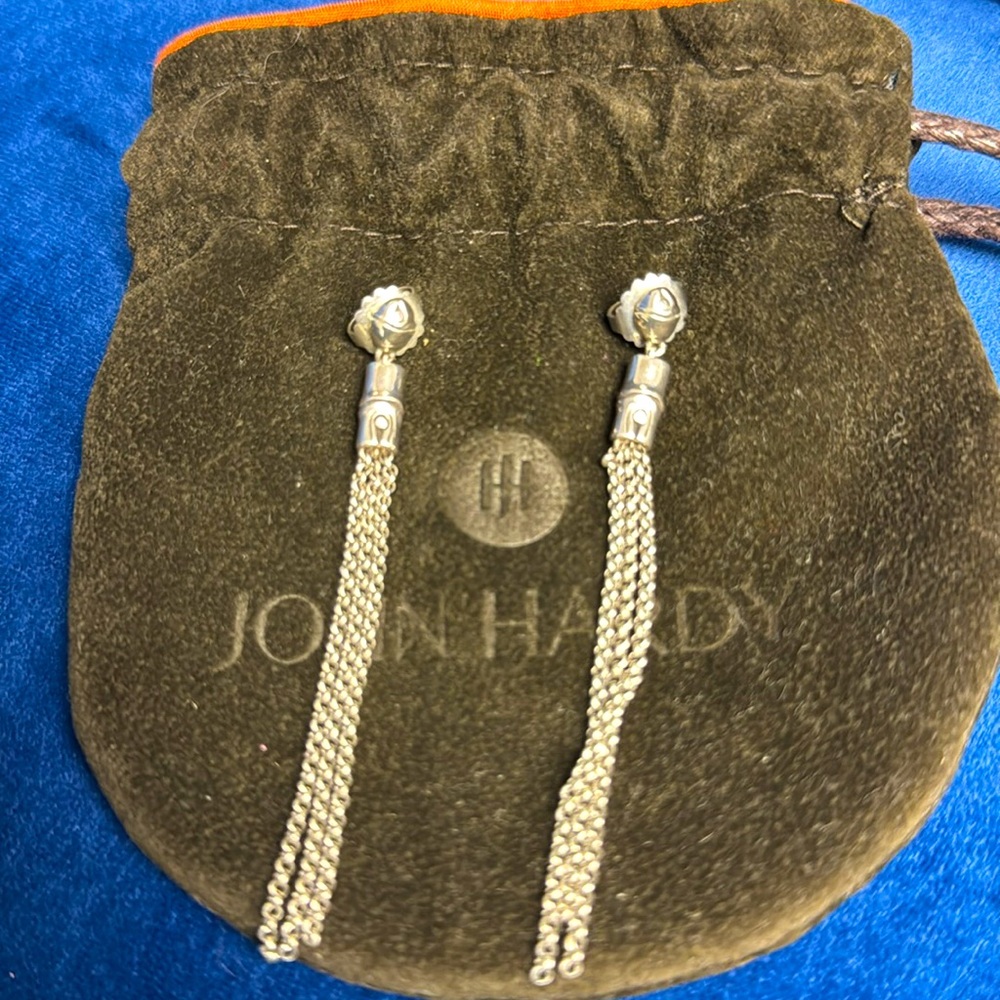 John Hardy Sterling Drop Earrings